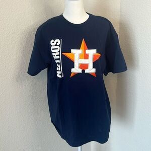 Houston Astros Adult Size Short Sleeve Baseball T-Shirt ~ Size Large